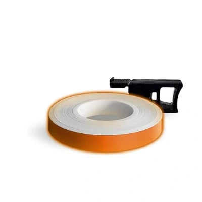 Image of Refractive Wheel Stripes with Applicator Tool, 7 mm x 6 mt, Orange