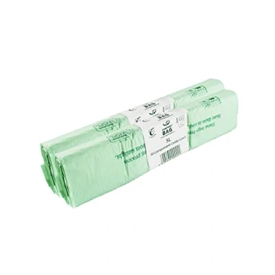 Image of 5L x 100 bags Compost Bag Compostable Kitchen Caddy Liner 5 Litre Food Waste Bin Liners EN 13432 with Composting Guide