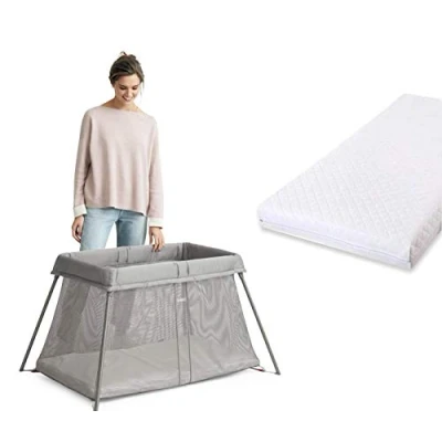 Image of Travel Cot Mattress Extra Thick Quilted fits Graco Red Kite Breathable &amp; Non Allergenic (95 x 65 5 cm)
