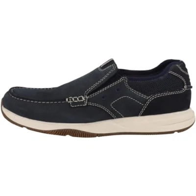Image of Clarks Men&#039;s Sailview Step Loafer Flat, Navy Nubuck, 7 UK