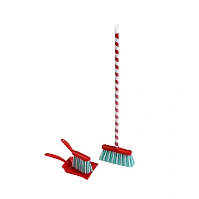 Image of Theo Klein 6201 Broom set with candy cane motif, 3 pieces