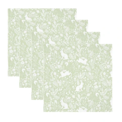 Image of William Morris Forest Life Green Pack Of 4 Napkins