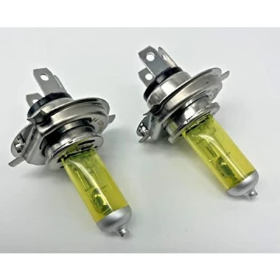Image of MSA Super Yellow H4 Car Headlight Bulb 2300K 472 12v 100w (Twin)