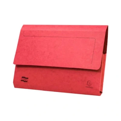 Image of Exacompta Europa Document Wallets, 265 gsm, Foolscap Red, Pack of 25