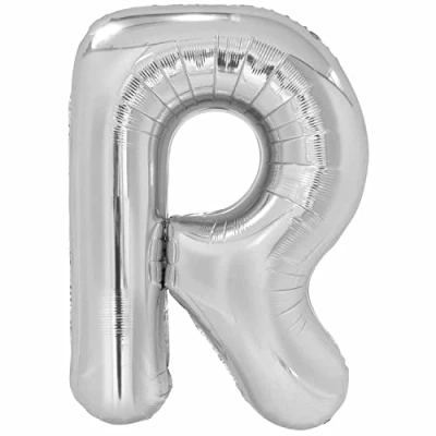 Image of Amscan 9915612 Large Letter &#039;R&#039; Silver