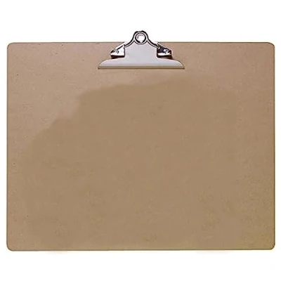 Image of KAV Clipboards 10 Pack, Low Profile Clip Hardboard with Sturdy Spring Grip &amp; Concealed Hanging Hole, Durable Wooden Boards for Office Work NHS School (A3)