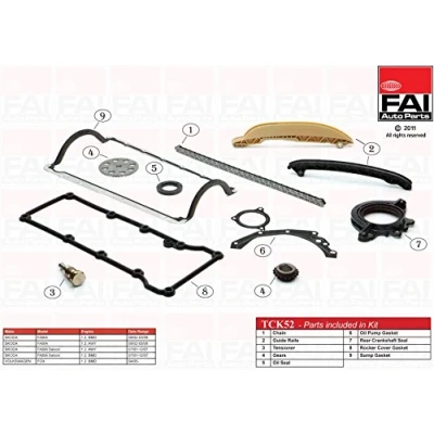 Image of 1089822, XS6E6268AA Timing Chain Kit FAI AutoParts TCK52 Simplex, Bolt Upper FORD: FIESTA 5