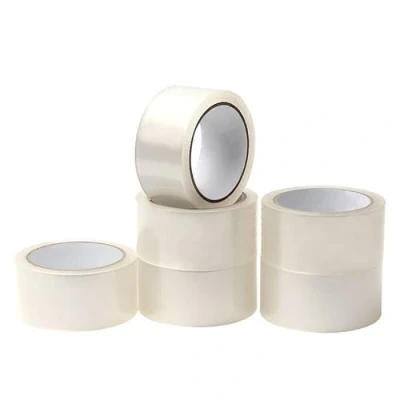 Image of Vencier 6 Rolls General Purpose Packaging Tape Brown/Clear 48mm x 66m (Clear)