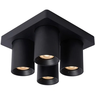 Image of Nigel Modern Ceiling Spotlight LED Dim to warm GU10 4x5W 2200K/3000K Black