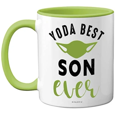 Image of Son Gifts Yoda Best Inspirational Mug, from Mum, Birthday Gifts, Gift Dad, for Sons, Christmas Idea, 11oz Ceramic Dishwasher and Microwave Safe Mug