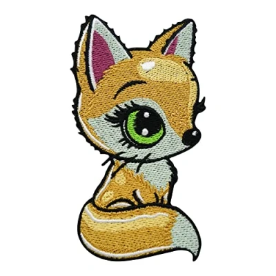 Image of Iron on &amp; sew Patch Baby Fox ironable Patch, Animal Embroidery Children Badges Finally Home