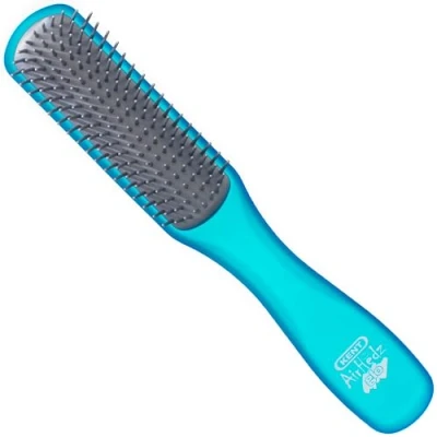 Image of Kent AirHedz Glo Flat 9 Row Brush Aqua Blue