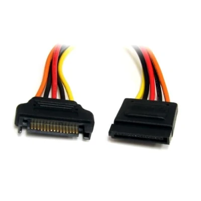 Image of StarTech.com 12in 15 pin SATA Power Extension Cable Male to Female Extender 12 Inch Cord (SATAPOWEXT12)