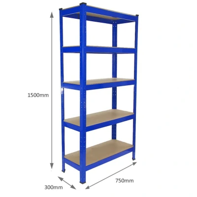 Image of MonsterShop Monster Racking T Rax Heavy Duty Shelving Units Blue 75cm W 30cm D (Set of 2)