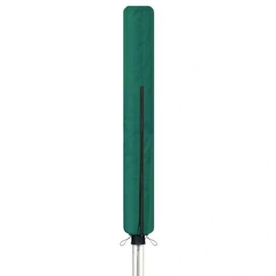 Image of Flatro Rotary Washing Line Cover Waterproof Fabric with Zip 165x15cm Durable Outdoor Clothes Dryer Protective Weather Resistant Small Parasol for Garden and Airer (Green)