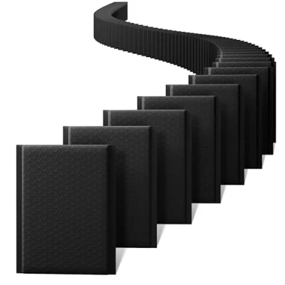 Image of Switory 25Pcs Poly Bubble Mailers A5 Padded Envelopes Bulk Lined Wrap Polymailer Bags for Shipping Packaging Mailing Self Seal Black 6X9+1.57&quot;