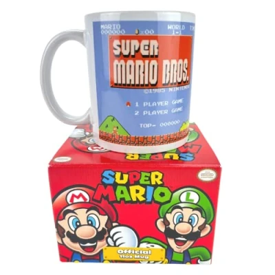 Image of Pyramid Super Mario (Retro Title) 11oz Coffee Mug