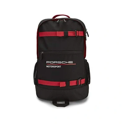 Image of Porsche Motorsport backpack, black, adjustable straps, official merchandise