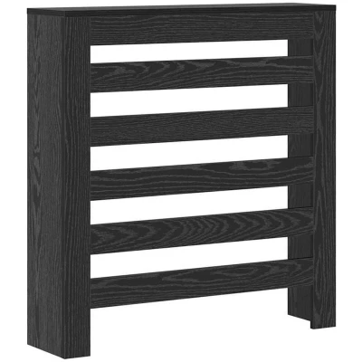 Image of vidaXL Radiator Cover Black Oak 78x20x82 cm Engineered Wood