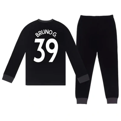 Image of Newcastle United FC Boys Bruno G. 39 Long Pyjamas Black 7 8 Years