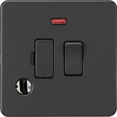Image of KnightsBridge 13A Switched Fused Spur with Neon and Flex Outlet Anthracite