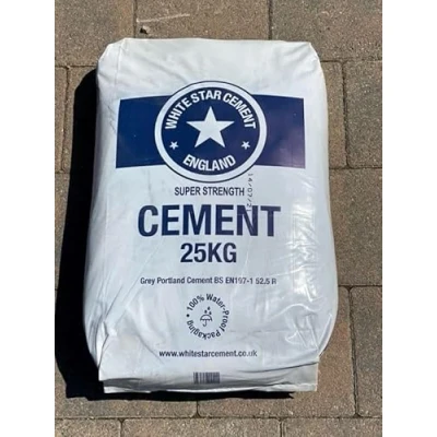 Image of White Star High Strength 52.5R Grey Cement 1 x 25kg