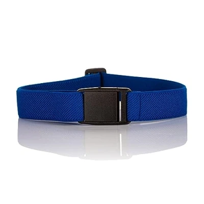 Image of Olata Children’s Elasticated Belt with Plastic Clip Buckle (5 15 Years). Royal Blue