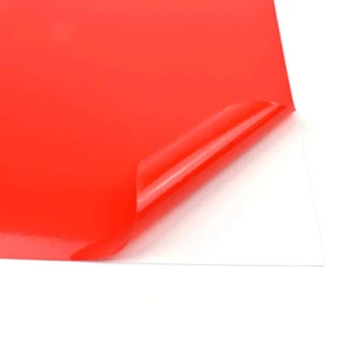 Image of Evergreen Goods 10 Sheets A4 Colour Self Adhesive Waterproof Matte/Glossy Craft Vinyl (Sticky Backed Plastic) for Die Cutting Machines (Red (Glossy))