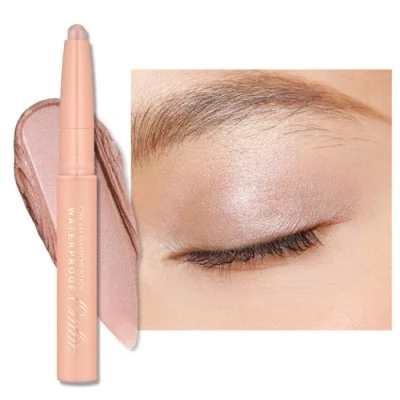 Image of Oulac Twist Up Nude Eyeshadow Stick Creamy Waterproof Crayon, Long Lasting Vegan &amp; Cruelty Free Eye Makeup, 1.25g, WA01 Nubile
