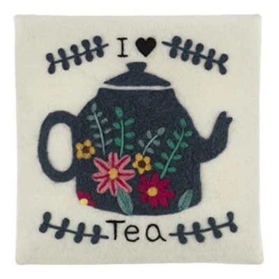 Image of Trimits Needle Felting Frame Kit, Tea, 20.3 x 20.3cm (8 8in)