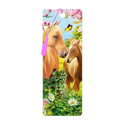 Image of 3D LiveLife Bookmark Greener Pastures from Deluxebase. A Horse with lenticular Artwork Licensed Renowned Artist Michael Searle