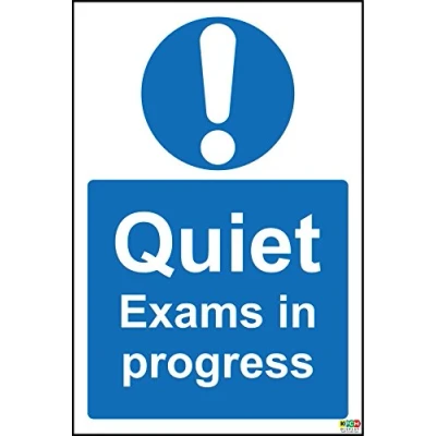 Image of Quiet Please Exams in Progress Sign Self Adhesive Vinyl 300mm x 200mm