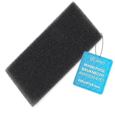 Image of DL pro Foam Filter 225 x 107 8 mm for Whirlpool Bauknecht 481010354757 Base Sponge on Heat Exchanger Dryer Tumble Washer (Pack of 1)