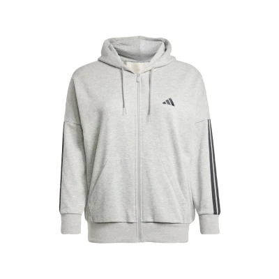 Image of adidas Sportswear Zipup sweatshirt Medium grey heather black, Women&#039;s, Size: 20 22, black