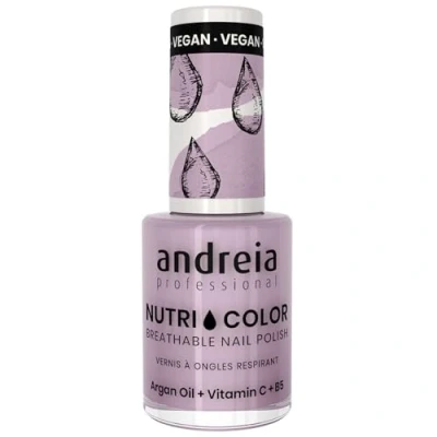 Image of Andreia Professional NutriColor Breathable Nail Polish Vegan and Cruelty Free DIY Art with Long Lasting Gloss Finish Colour NC35 Lavender 10.5ml
