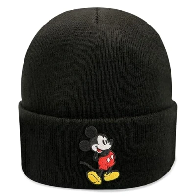 Image of Disney Mickey Mouse Knit Light Winter Beanie Hat for Men, Black, S L