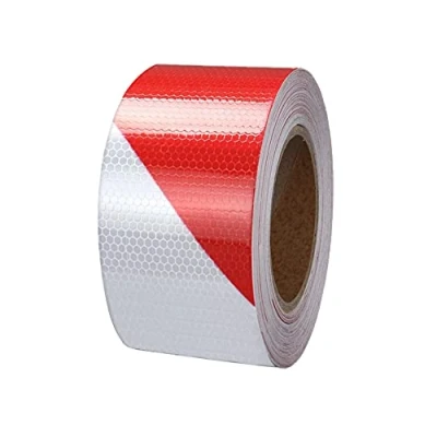 Image of Sweieoni Warning Sticker Reflective Tape Self Adhesive Red White Marking Car Safety for