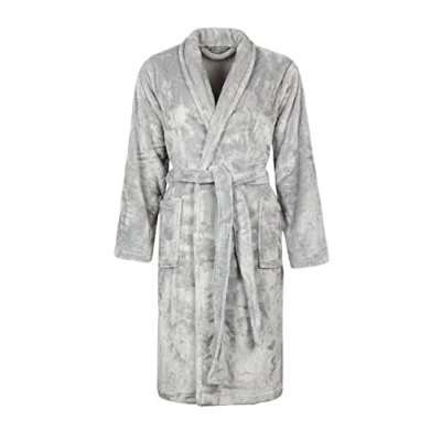 Image of Women&#039;s 1 Pack SOCKSHOP Heat Holders Fleece Dressing Gown Ice Grey M