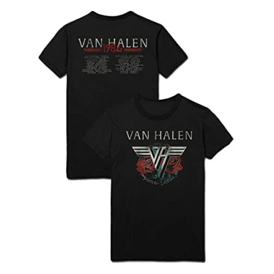 Image of Rock Off Van Halen 84 Tour Official Tee T Shirt Mens Unisex (Large) Black