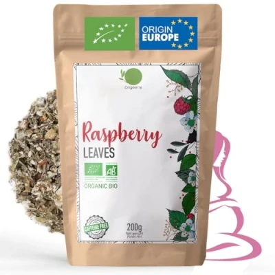 Image of ORIGEENS Organic Raspberry Leaf Tea 200g Red Pregnancy, Feeding, Menstruations Leaves