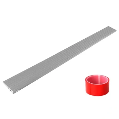 Image of LIEKUMM 1.5cm Rise Door Threshold Ramp, Wheelchair Ramp with 800kg Capacity, Cuttable PVC Ramps for Wheelchairs, Grey