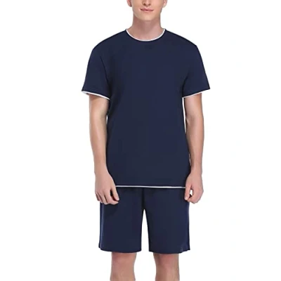 Image of Doaraha Men&#039;s Cotton Pajamas Set, B Bleu, S