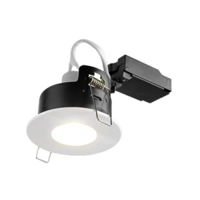 Image of ALL LED iCan75 Mains GU10 Fire Rated Downlight AFD75 + Bezel (Satin Nickel Adjustable)