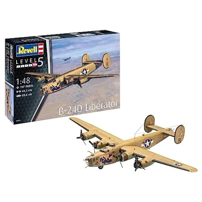 Image of Revell 03831 B 24D Liberator 1:48 Scale Unbuilt/Unpainted Plastic Model Kit