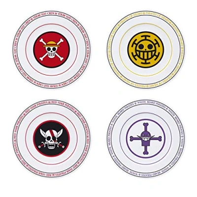 Image of ABYstyle One Piece Emblems Set of 4 Porcelain Plates