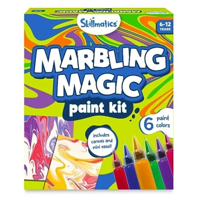 Image of Skillmatics Marbling Magic Paint Kit for Kids, Art &amp; Craft Activity Girls Boys, Water Kit, Kits Supplies, DIY Creative Activity, Gifts Ages 6, 7, 8, 9, 10, 11, 12