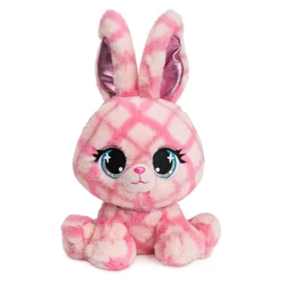 Image of GUND P.Lushes Pets Trixie Karrats Designer Fashion Plush Toy, Collectible Bunny Stuffed Animal, Pink and Purple, 6