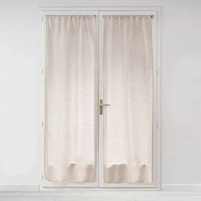 Image of Douceur d&#039;interieur Milza Pair of Straight Curtain Rods, Beige, 2 x 70 200 cm
