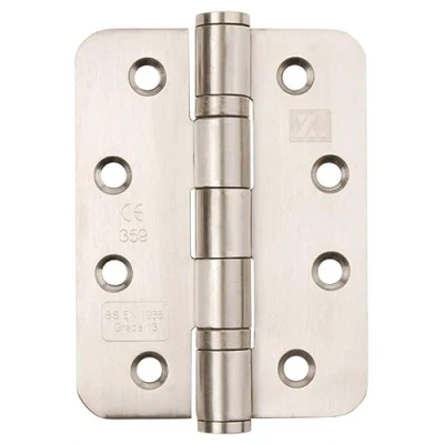 Image of Excel XL835R SS 102mm x 76mm 3mm Ball Bearing CE13 Hinges Radius Per Pair