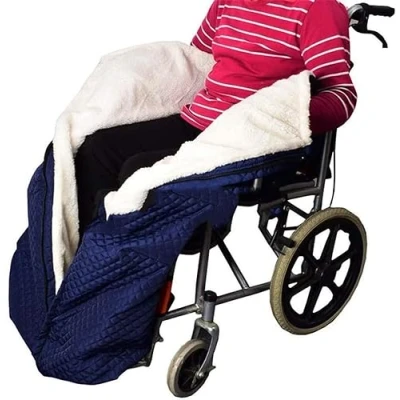 Image of Wheelchair Blanket Waterproof Fleece Lined Cozy Cover,Wheelchair Cover for Adults Cosy Warm Covers Leg and Lower Body